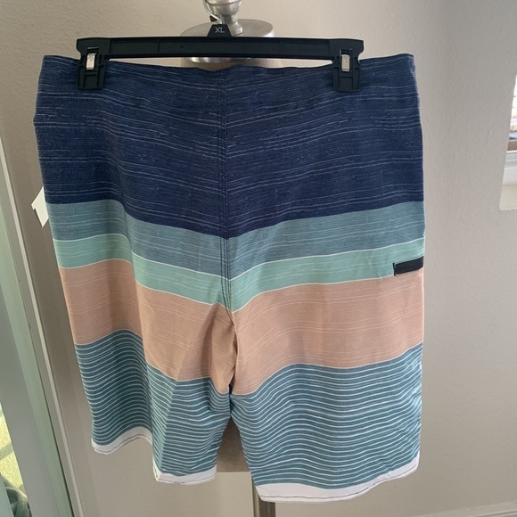 DISTORTION SALTWATER STRIPE 4-WAY STRETCH BOARD-SHORTS SZ S SUMMER CRUISE - Picture 9 of 9